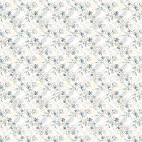 Scrappapir ca. 30x30cm, lysebl blomsterranker og gyldne kors, 2-sidet, 200g