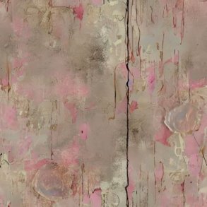 Scrappapir ca. 30x30cm, smukt design i lysegr/pink/ og gyldne farver, 2-sidet, 200g