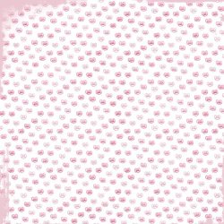 Scrappapir ca. 30x30cm, 2-sidet; hvide baggrunde m/sm� rosa hjerter &amp; sutter, 200g