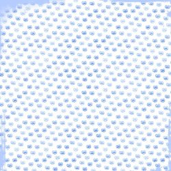 Scrappapir ca. 30x30cm, 2-sidet; hvide baggrunde m/sm� lysebl� hjerter &amp; sutter, 200g