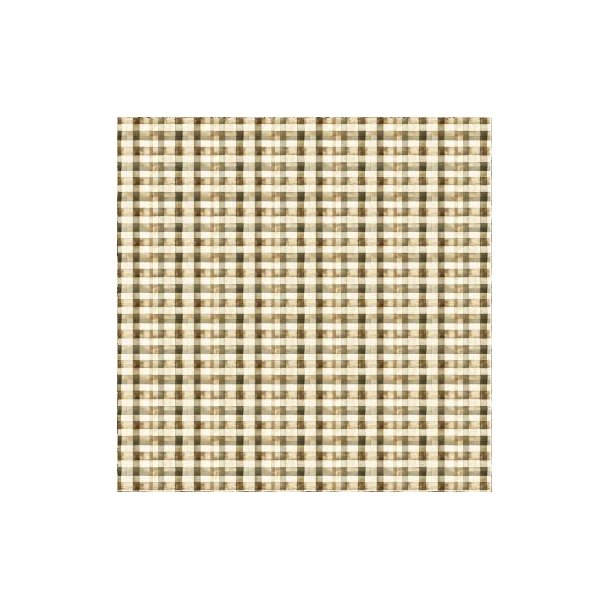 Scrappapir - Jul; ca. 30x30cm, 2-sidet; beige&gr�n ternet &amp; beige baggrund m/klokker og kvisttj�rn, 190g