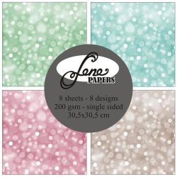 Scrap-blok i ca.30x30cm, 8 ark, "Young Ones" fra By Lene, BLP373