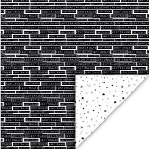 Scrappapir ca. 30x30cm, tekst 