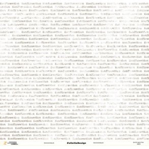 Scrappapir ca. 30x30cm, hvid m/gr tekst 