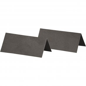 Bordkort, str. 9x4 cm, 250 g, sort, 25stk.