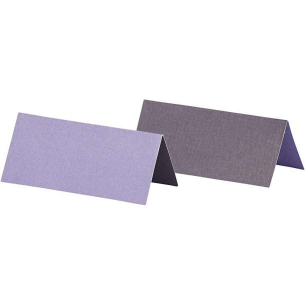 Bordkort, str. 9x4 cm, 250 g, mrk lilla/lilla, 25stk.