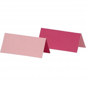 Bordkort, str. 9x4 cm, 250 g, rosa/pink, 25stk.