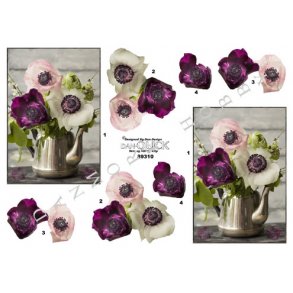 3D klippeark - Blomster i slvkande