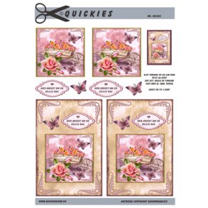 3D klippeark - Blomster. Trillebr m/smukke blomster