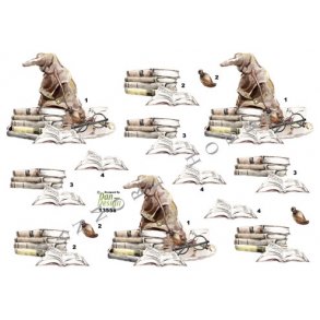 3D ark - B�rnemotiv. Harry Potter, fordelingshat, kost, briller