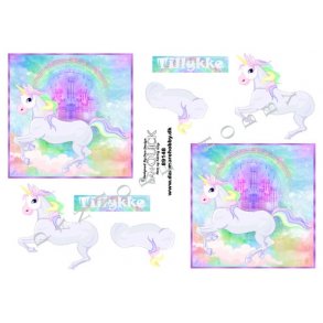 3D ark - B�rnemotiv, enhj�rning, regnbue