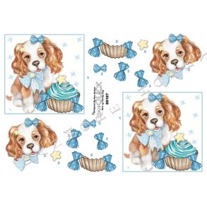 3D ark - B�rnemotiv, Hund, cupcake