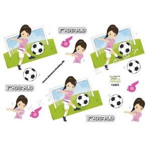 3D ark - B�rnemotiv, fodbold, pige