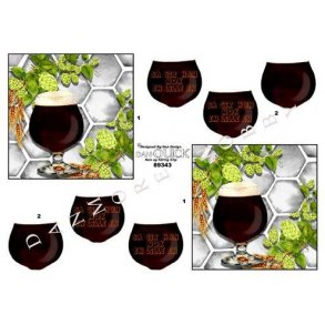 3D klippeark - l og vin, mrk fadl