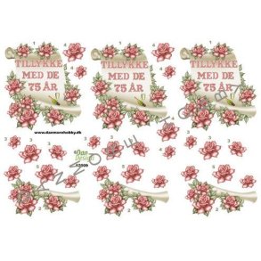 3D klippeark - Tillykke med de 75 r - til fdselsdag