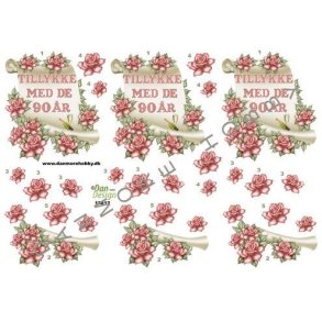 3D klippeark - Tillykke med de 90 r - til fdselsdag