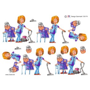 3D klippeark - Job, hjemmehjlper/SOSU assistent