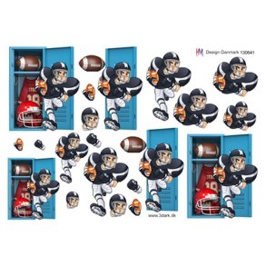 3D klippeark - Sport; Amerikansk fodbold