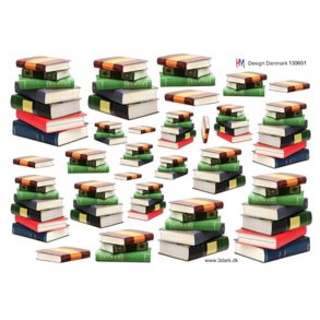 3D klippeark - B�ger i store stakke