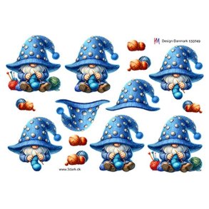 3D klippeark - Mand der strikker