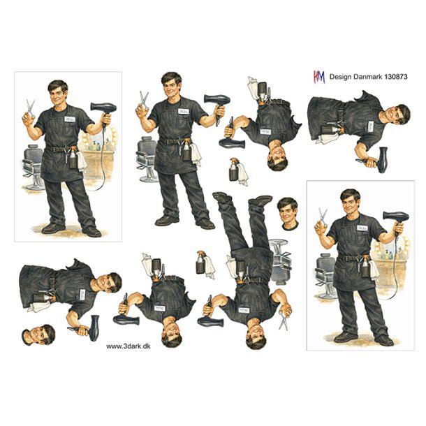 3D klippeark - Job, Herrefris�r