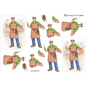 3D klippeark - Job, Slagter
