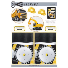 3D klippeark - Lastbil & gravko