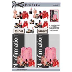3D klippeark - Nonfirmation, lyser�d sweater, r�de st�vler, sminke & parfume