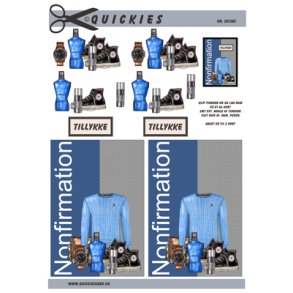 3D klippeark - Nonfirmation, bl� sweater, converse, ur & parfume