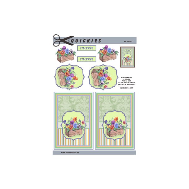 3D klippeark - Blomster. Trkasse med forrsblomster