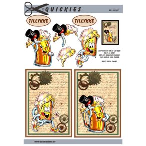 3D klippeark - l og vin. Sjove fadl m/ansigter