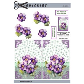 3D klippeark - Blomster. Smukke lilla h�stanemoner