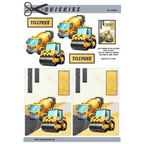 3D klippeark - B�rnemotiv, betonvogn & damptromle