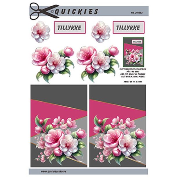 3D klippeark - Blomster. Smukke bleblomster p grafisk baggrund
