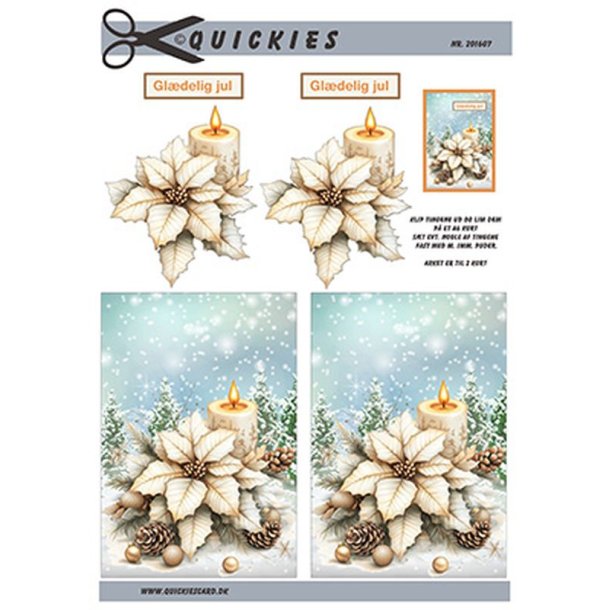 3D klippeark - Jul, Smuk hvid julestjerne