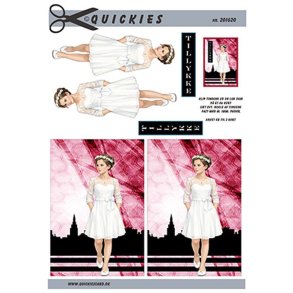 3D klippeark - Konfirmation. Pige m/blomsterkrans, by-baggrund