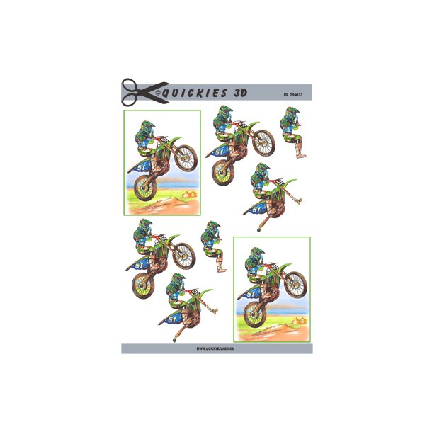 3D klippeark - Motorcross 