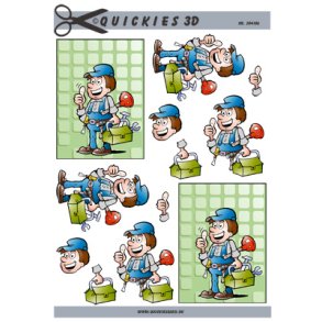 3D klippeark - Job, VVS mand