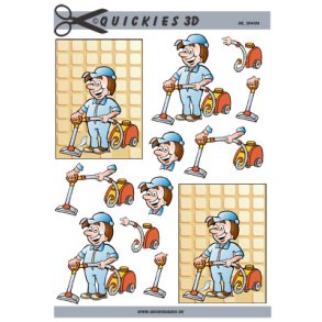 3D klippeark - Job, Altmuligmand/Rengringsmand/Servicemand