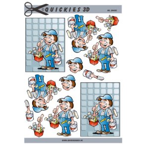 3D klippeark - Job, Maler