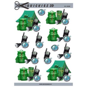 3D klippeark - Fritid, Telttur ud i det gr�nne