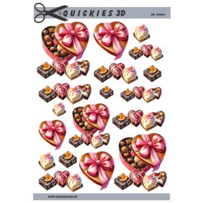 3D klippeark - Chokolade ske & lkre chokolader