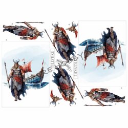 3D klippeark - Viking og vikingeskib