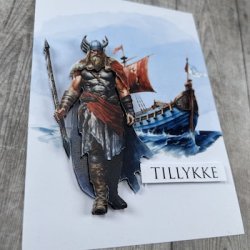 3D klippeark - Viking og vikingeskib