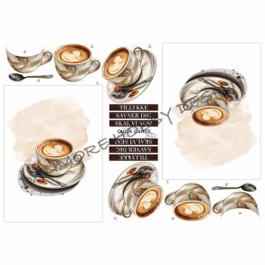 3D klippeark - Lkker kop kaffe