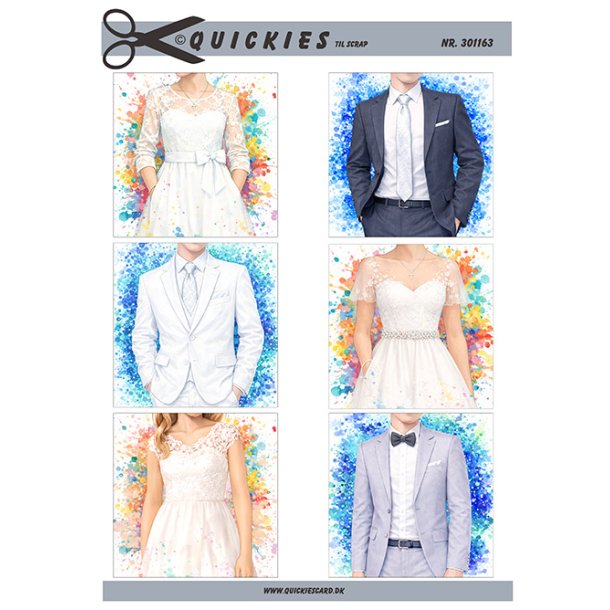 Klippeark - 6 motiver til Konfirmation, 3 piger &amp; 3 drenge