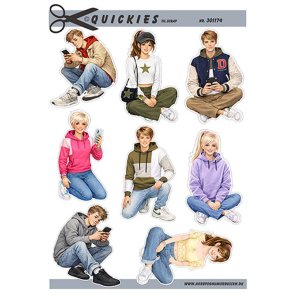 Klippeark - 8 motiver til Nonfirmation, unge mennesker