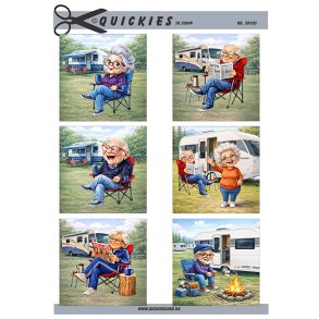 Klippeark - 6 motiver til scrap; Pensionister p� camping