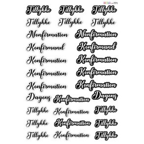 Klippeark A4, m/konfirmations tekster