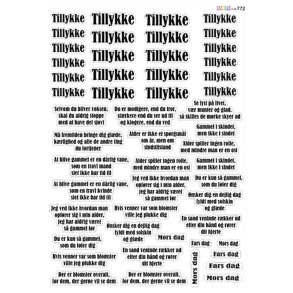 Klippeark A4, m/tekster; 